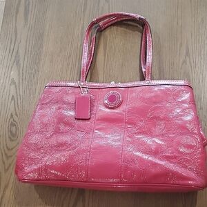 Coach Shiny Pink Shoulder Bag